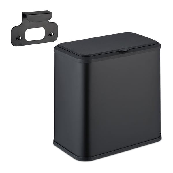 Affaldsspand, 28x25.5x18.5 cm, Sort, Kodustaar Affaldsspand, 28x25.5x18.5 cm, Sort, Kodustaar