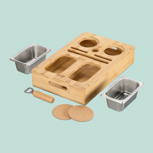 Soffbricka för snacks, 8x40x26 cm, naturlig, Kodustaar