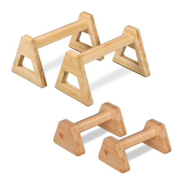 Push-up Bars, Bambu, 20x21x38 cm, Natur, Kodustaar Push-up Bars, Bambu, 20x21x38 cm, Natur, Kodustaar