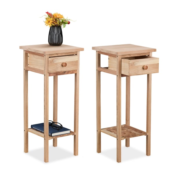 Satsbord, 2-pack, 60x25x25 cm, Natur, Kodustaar Satsbord, 2-pack, 60x25x25 cm, Natur, Kodustaar