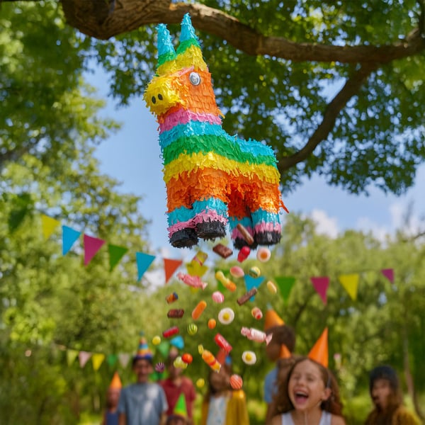 Piñata sæt, Æsel, 56x41x13 cm, Farverig, Kodustaar