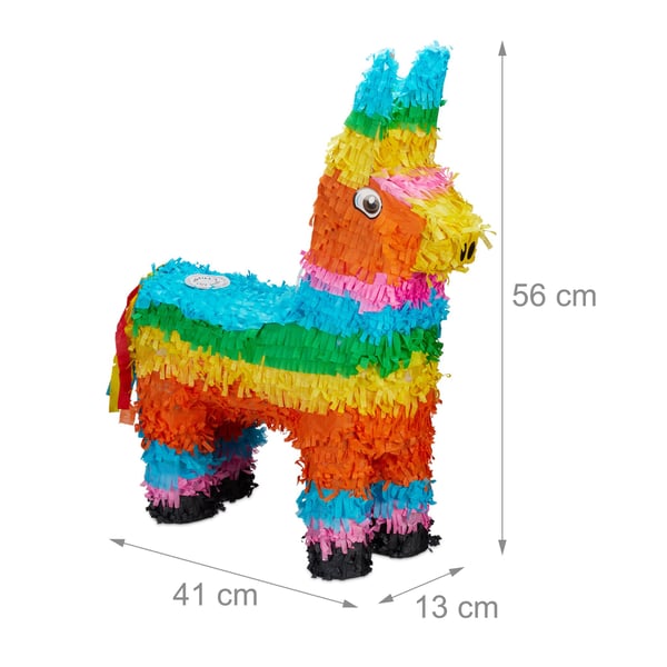 Piñata sæt, Æsel, 56x41x13 cm, Farverig, Kodustaar