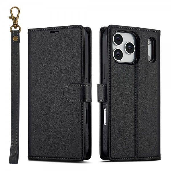 Nordic Covers iPhone 17 Pro Max/iPhone 18 Pro Max Etui med avtakbart MagSafe-deksel Raven Black