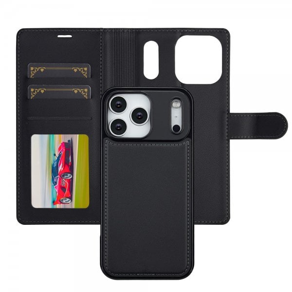 Nordic Covers iPhone 17 Pro Max/iPhone 18 Pro Max Etui med avtakbart MagSafe-deksel Raven Black