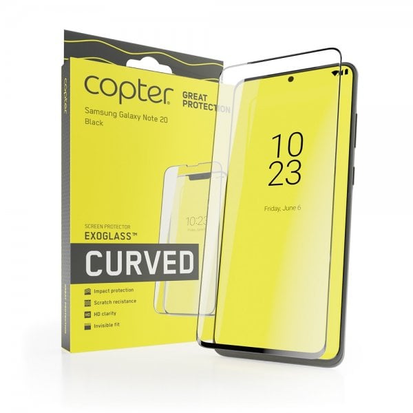 Copter Samsung Note 20 Skjermbeskytter ExoGlass Curved Svart