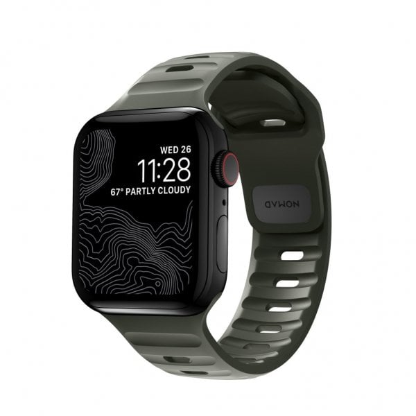 Nomad Apple Watch 38/40/41/42mm Armbånd Sport Band Ash Green