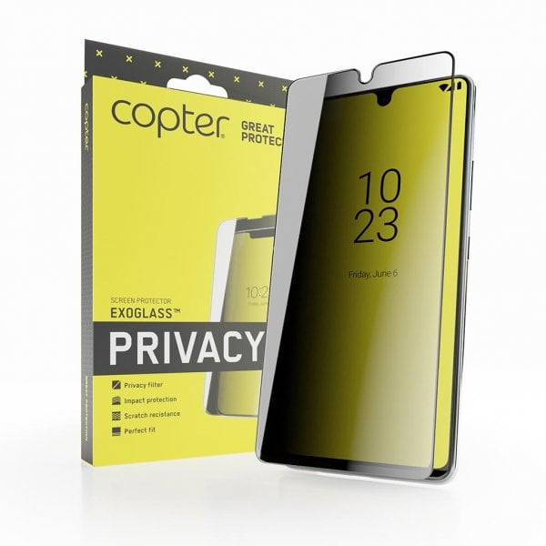 Copter iPhone 14 Pro Max Skjermbeskytter Exoglass Curved Privacy