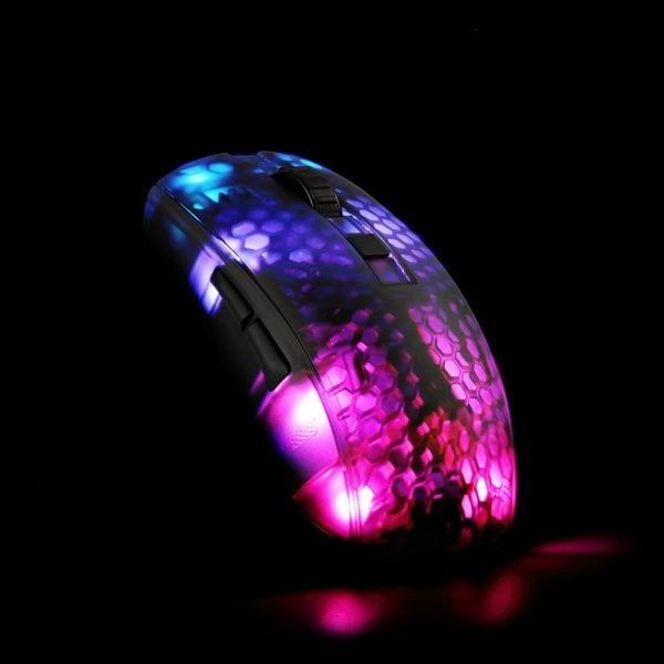 Deltaco Gaming DM310 Gaming Mus Halvgennemsigtig RGB Sort