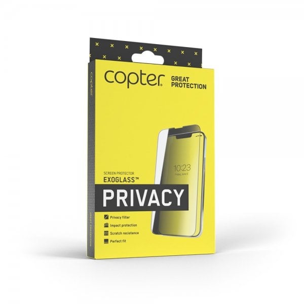 Copter iPhone 12/iPhone 12 Pro Skjermbeskytter Exoglass Flat Privacy