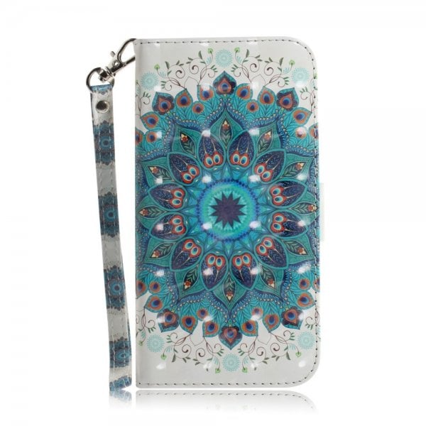 iPhone 14 Plus Etui Motiv Blå Mandala