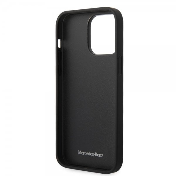 Mercedes Benz iPhone 14 Pro Max Deksel Star Pattern Svart