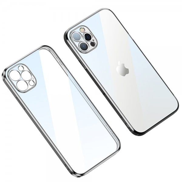 Sulada iPhone 14 Pro Deksel Belagt Kant Sølv