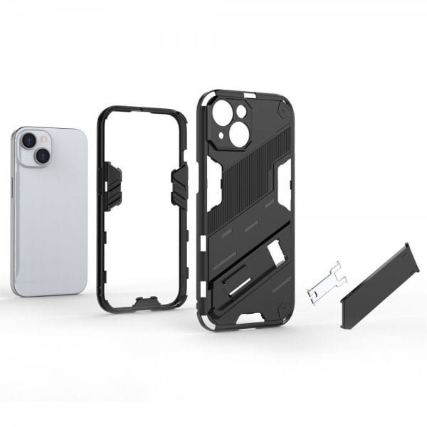 iPhone 15 Plus Deksel med Stativ Lyseblå