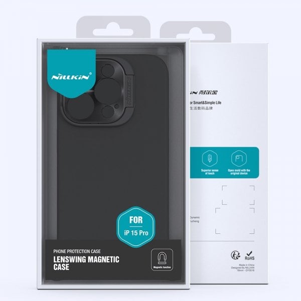 Nillkin iPhone 15 Pro Max Deksel LensWing MagSafe Blå