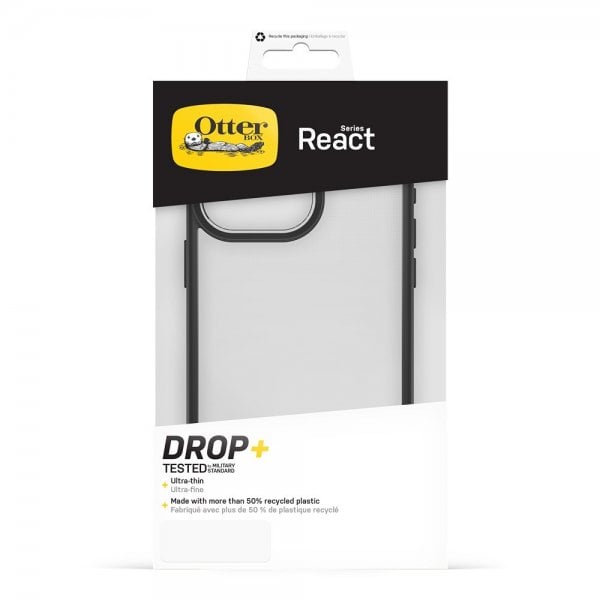 Otterbox iPhone 15 Pro Max Deksel React Black Crystal
