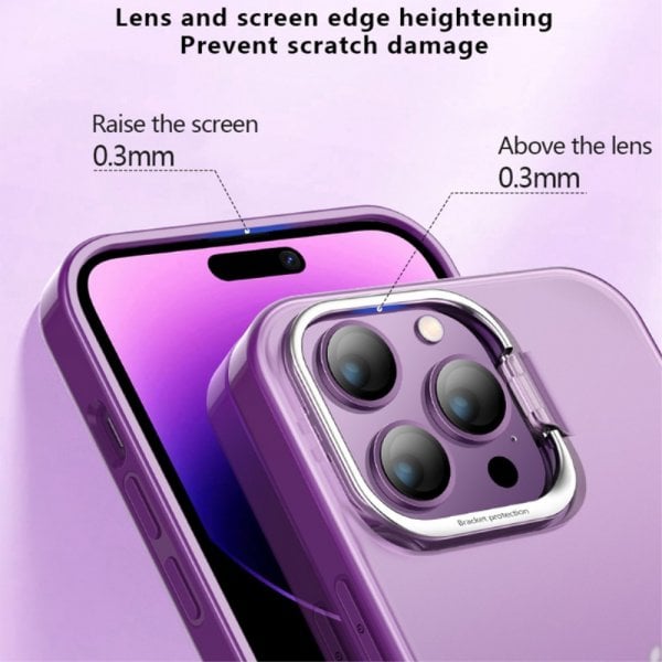 X-Level iPhone 15 Pro Deksel Camera Frame Kickstand Blå