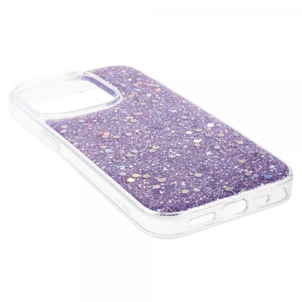 iPhone 15 Pro Deksel Glitterpaljetter Lilla