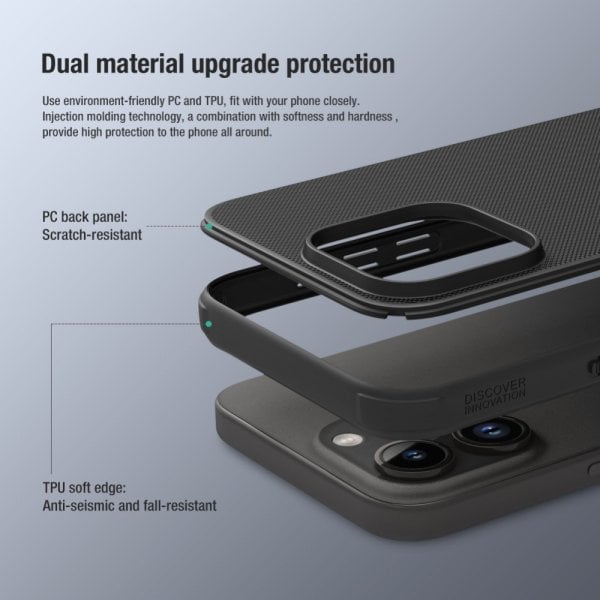 Nillkin iPhone 15 Pro Deksel Super Frosted Shield Pro Blå