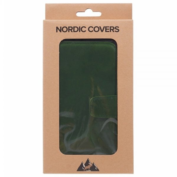 Nordic Covers iPhone 16 Pro Max Etui Essential Leather Juniper Green