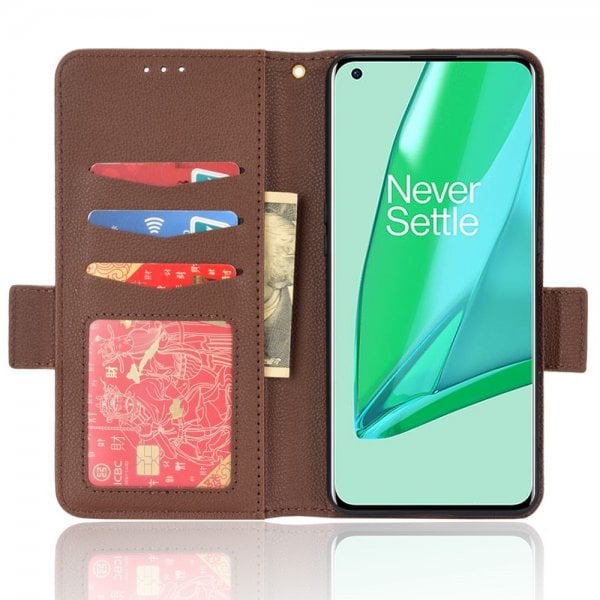 OnePlus 10 Pro Etui Litchi Brun
