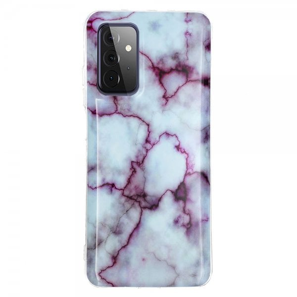 Samsung Galaxy A72 Kuori Marmori Harmaa Violetti