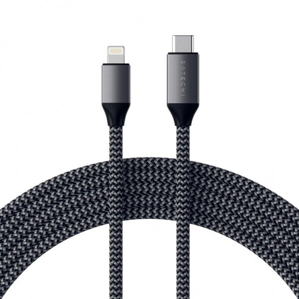 Satechi USB-C till Lightning-Kabel 1.8 meter Grå