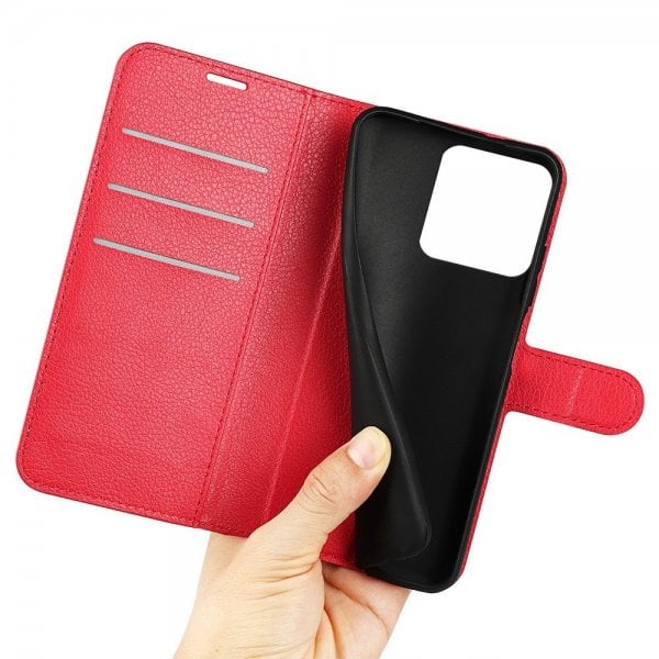 Xiaomi 13 Pro Etui Litchi Rød