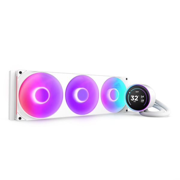 NZXT Kraken 420 Elite RGB V2 vätskekylningssystem, vit