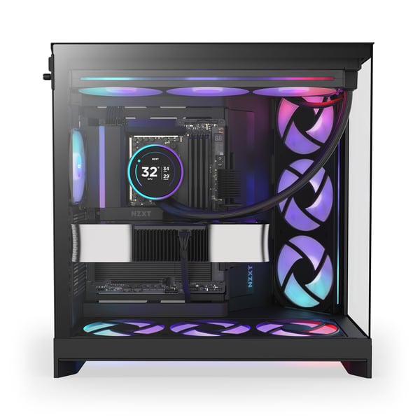 NZXT H9 Flow RGB (2025) ATX-chassi, svart