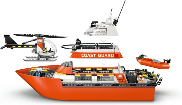 LEGO City Exploration 60504 Kustbevakningens räddningsbåt och helikopter