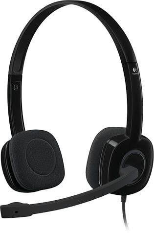 Logitech H151-hovedtelefoner med mikrofon, sort