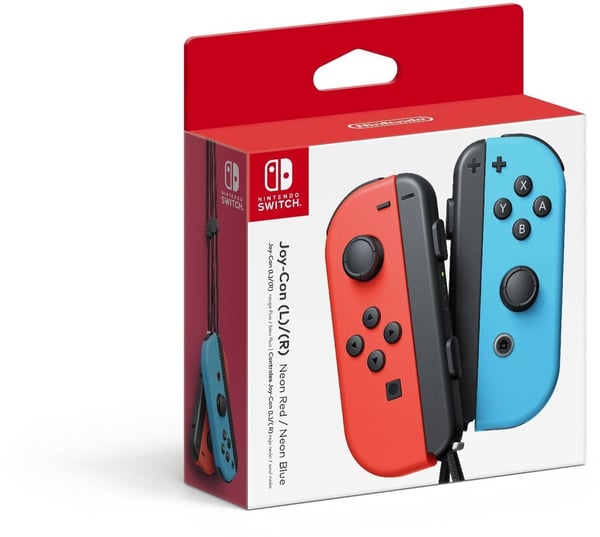Nintendo Joy-Con Par -spelkontrollpar, neonröd och neonsblå, Switch
