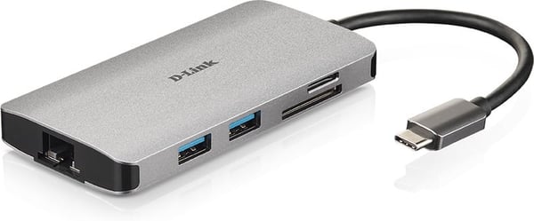 DLINK DUBM810 8i1 USBC 3.0hub HDMI/Gigabit ethernetadapter