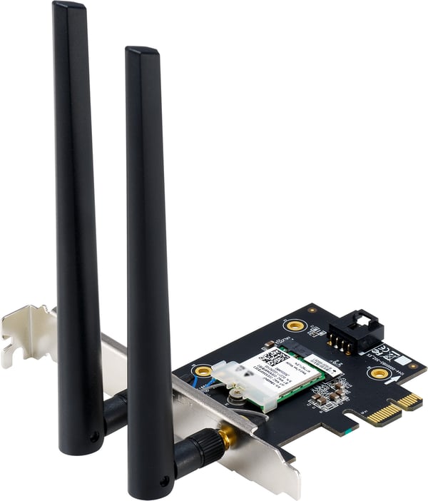 ASUS PCE-BE6500 PCIe Wi-Fi 7 nätverkskort med Bluetooth-stöd