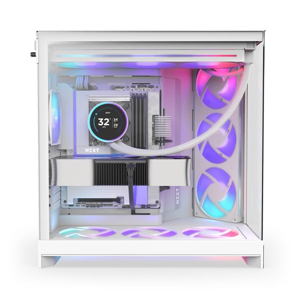 NZXT H9 Flow RGB+ (2025) ATX-chassi, vit