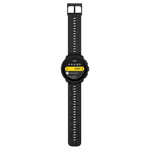 Suunto Run sportklocka, 46 mm, med helsvart silikonarmband