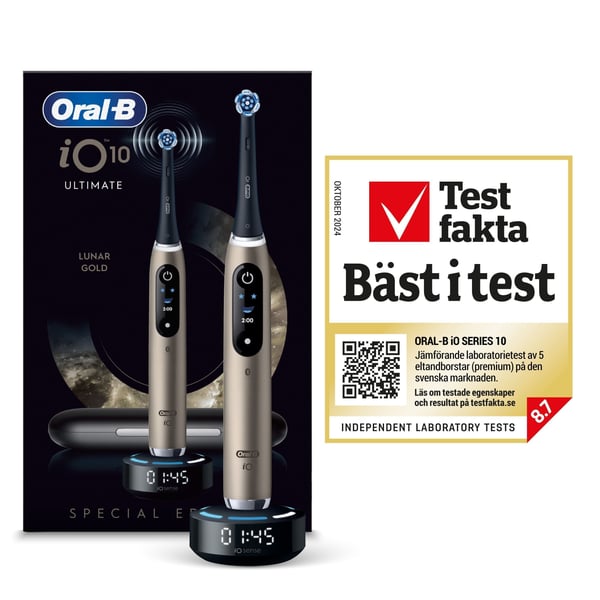 Oral-B iO10 elektrisk tandborste, Lunar Gold