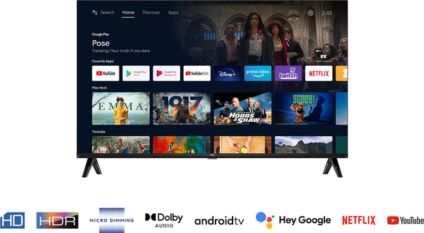 TCL 32" S5400A HD Ready Android LED TV