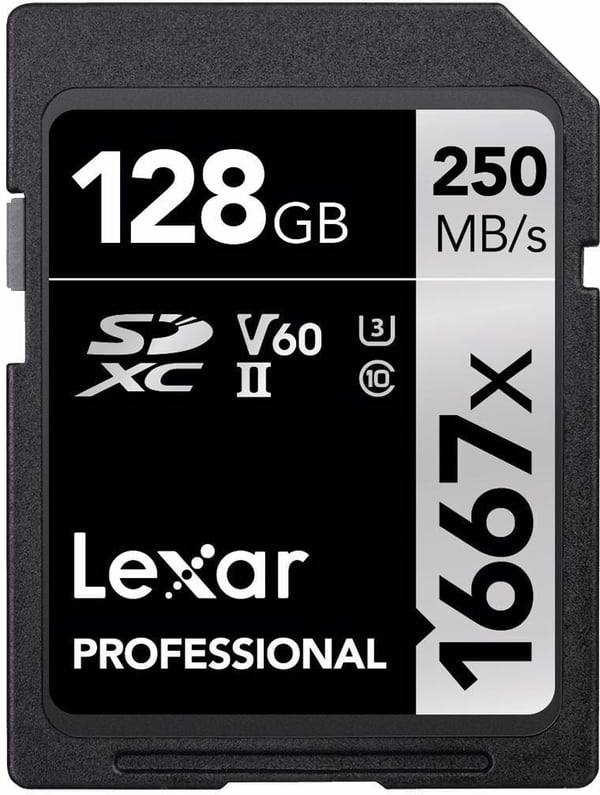 Lexar Professional 1667x 128 Gb SDXChukommelseskort Lexar Professional 1667x 128 Gb SDXChukommelseskort