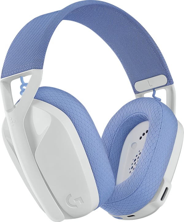 Logitech G435 Lightspeed trådløse gamingheadset, hvid