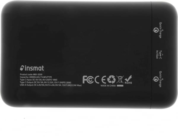 Insmat QC/PD 20 000 mAh strømbank