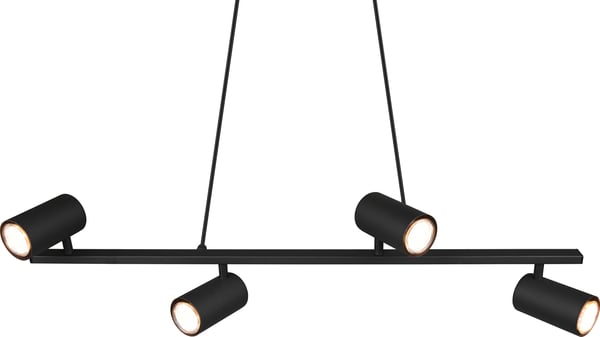 Trio Marley -hængende lampe 80 cm, 4-delt, GU10, mat sort