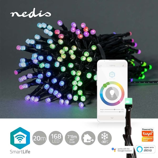 Nedis SmartLife WiFi LED-ljusslinga, RGB, 20 m