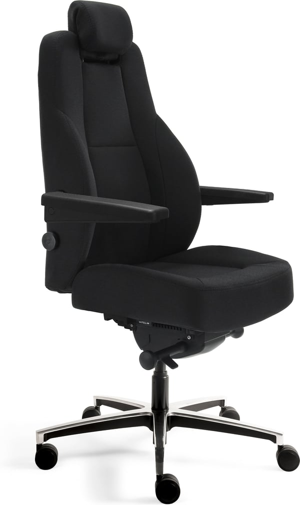 TC FREE B1 24/7 -arbetsstol, svart tyg
