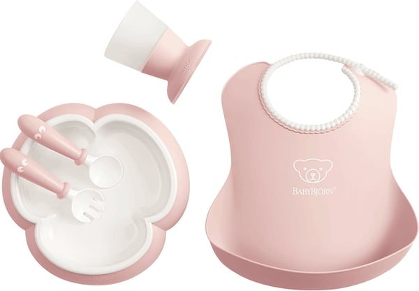 BabyBjörn Baby Dinner Set - BabyMadsæt, 5 dele, lyserød
