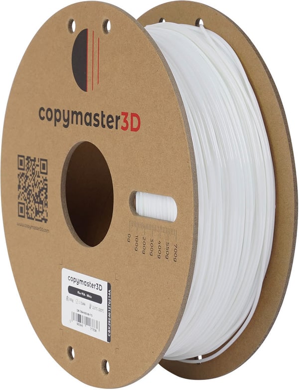 Copymaster3D Flex 95A filament til 3D-printere, 1,75 mm, hvid