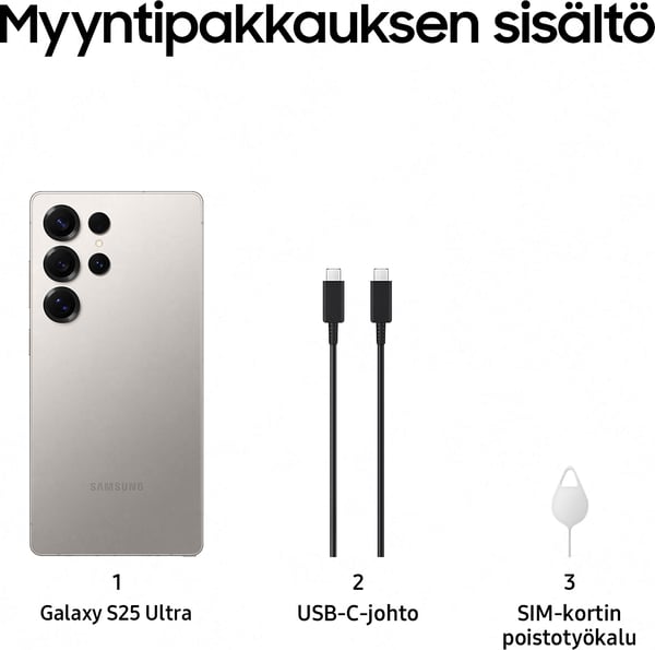 Samsung Galaxy S25 Ultra 5G telefon, 512/12 GB, Titanium Gray