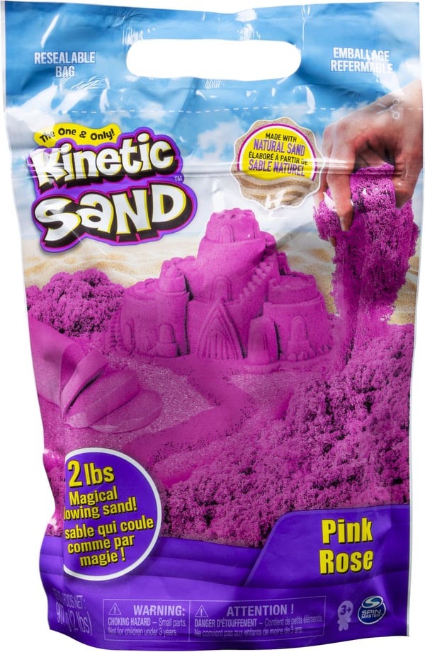 Kinetic Sand Färgpåse modellera sand, ljusrosa