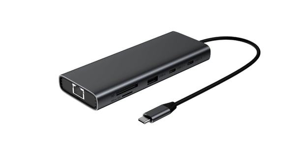 Fuj:tech 9-portars USB-C-hubb, 100 W PD