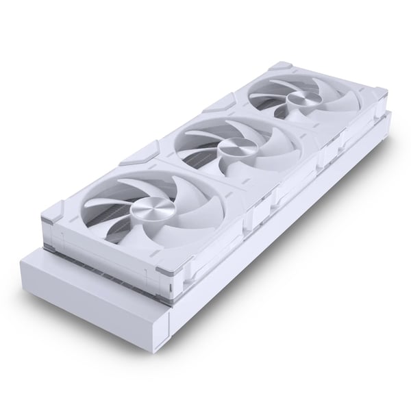 Phanteks Glacier One 420D30 DRGB AIO vätskekylare för CPU, X2 Cap, vit